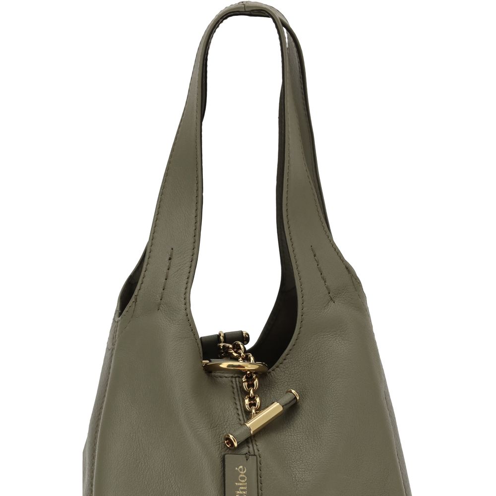 Chloé Green Buffalo Leather Shoulder Bag