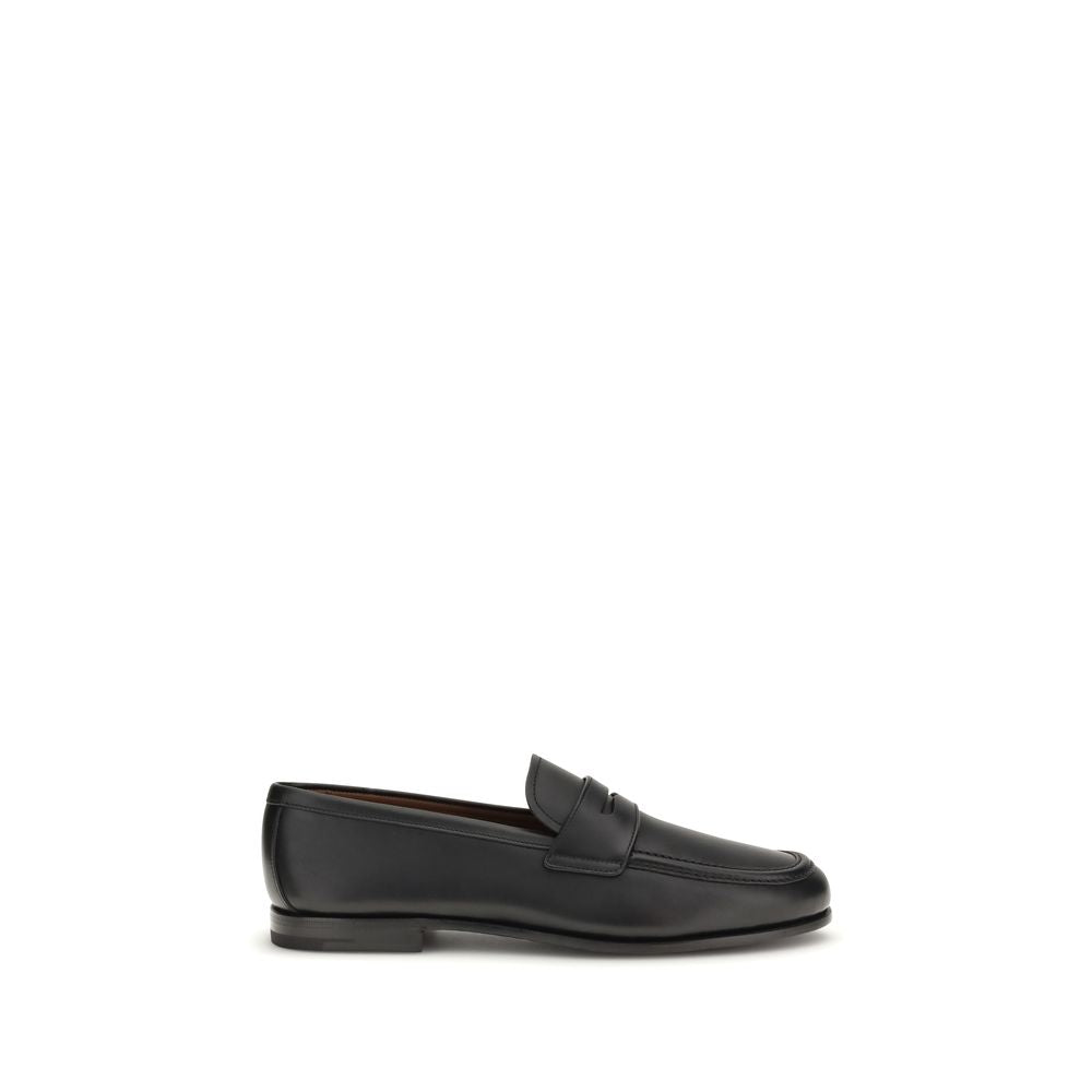 Church's Black Calf Leather Bos Taurus Slip-On Loafers