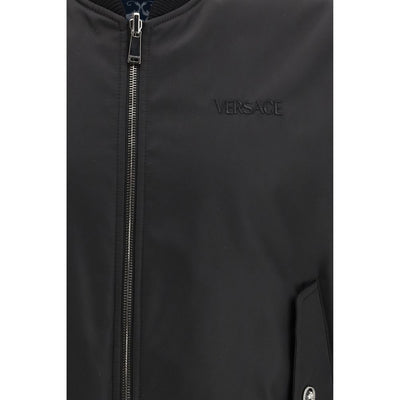 Versace Black Polyamide Bomber