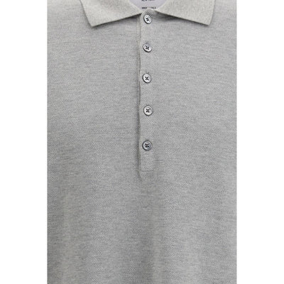 Thom Browne Gray Cotton Polo Shirt