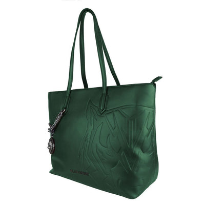 Plein Sport Green Leather Shoulder Bag