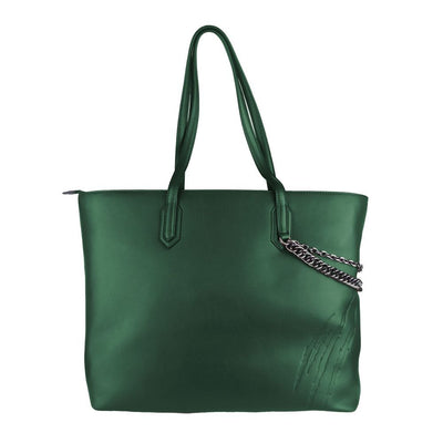 Plein Sport Green Leather Shoulder Bag
