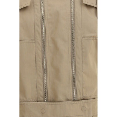 Fendi Beige Cotton Full-Length Jacket