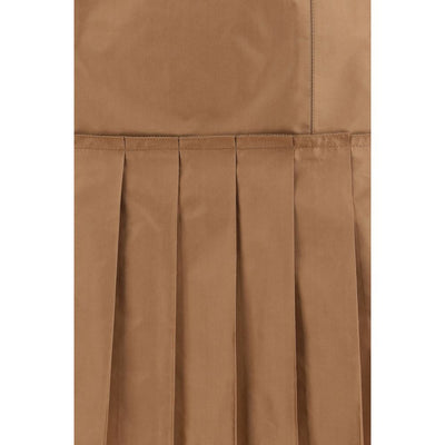Fendi Brown Silk Mini Skirt