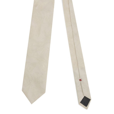 Brunello Cucinelli White Silk Tie