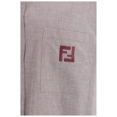 Fendi Bordeaux Cotton Shirt