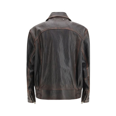 Golden Goose Brown Goatskin Bomber