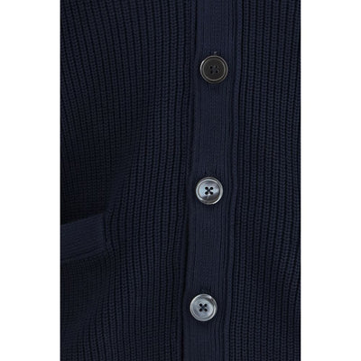 Thom Browne Blue Cotton Cardigan